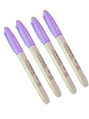 Lilac Purple Sharpie Marker Fine Point Permanent Marker - 4 Pack